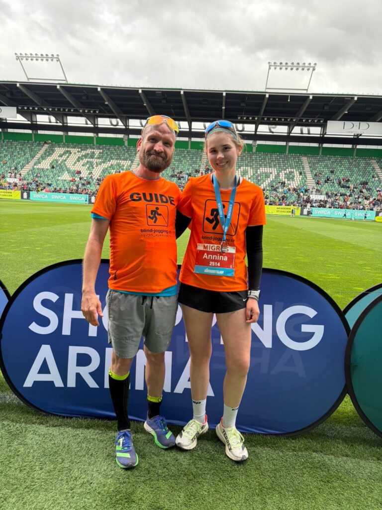 Auffahrtslauf 2026: Annina und Guide Simon, Selbstportrait