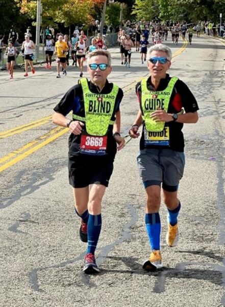 Hans-Peter mit Mike am Boston Marathon