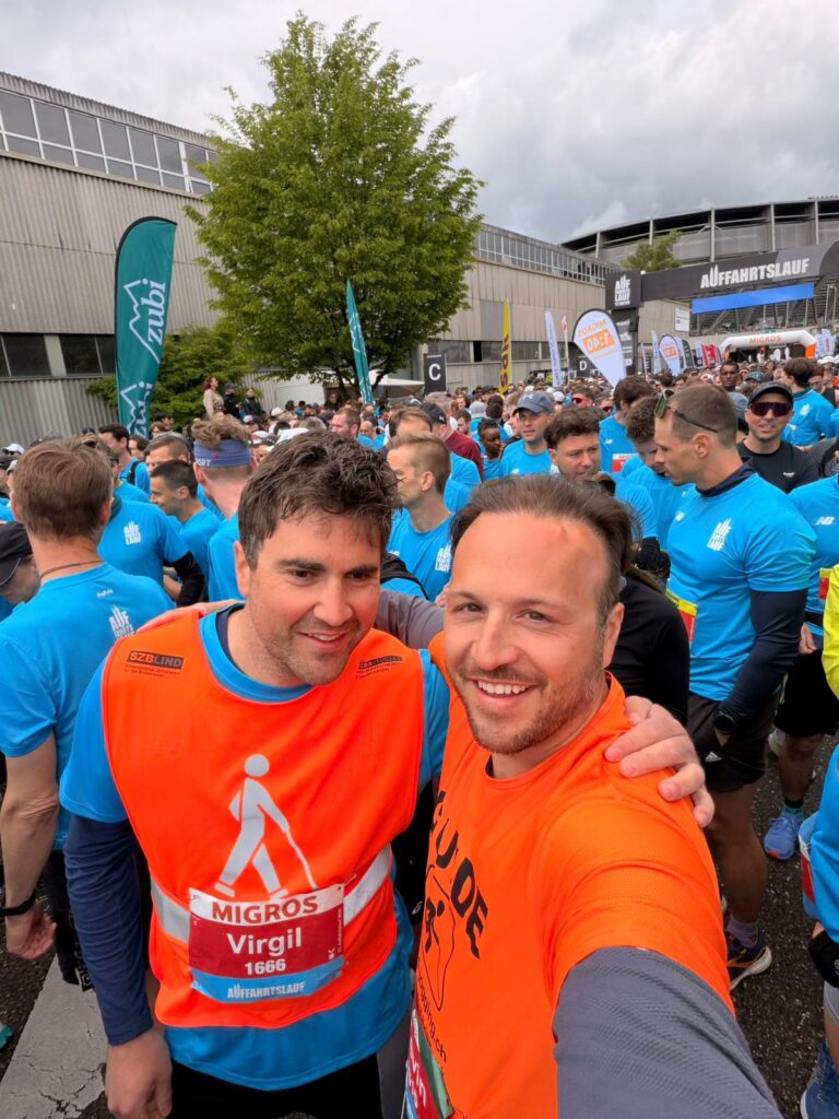 Auffahrtslauf 2026: Virgil mit Guide Rico