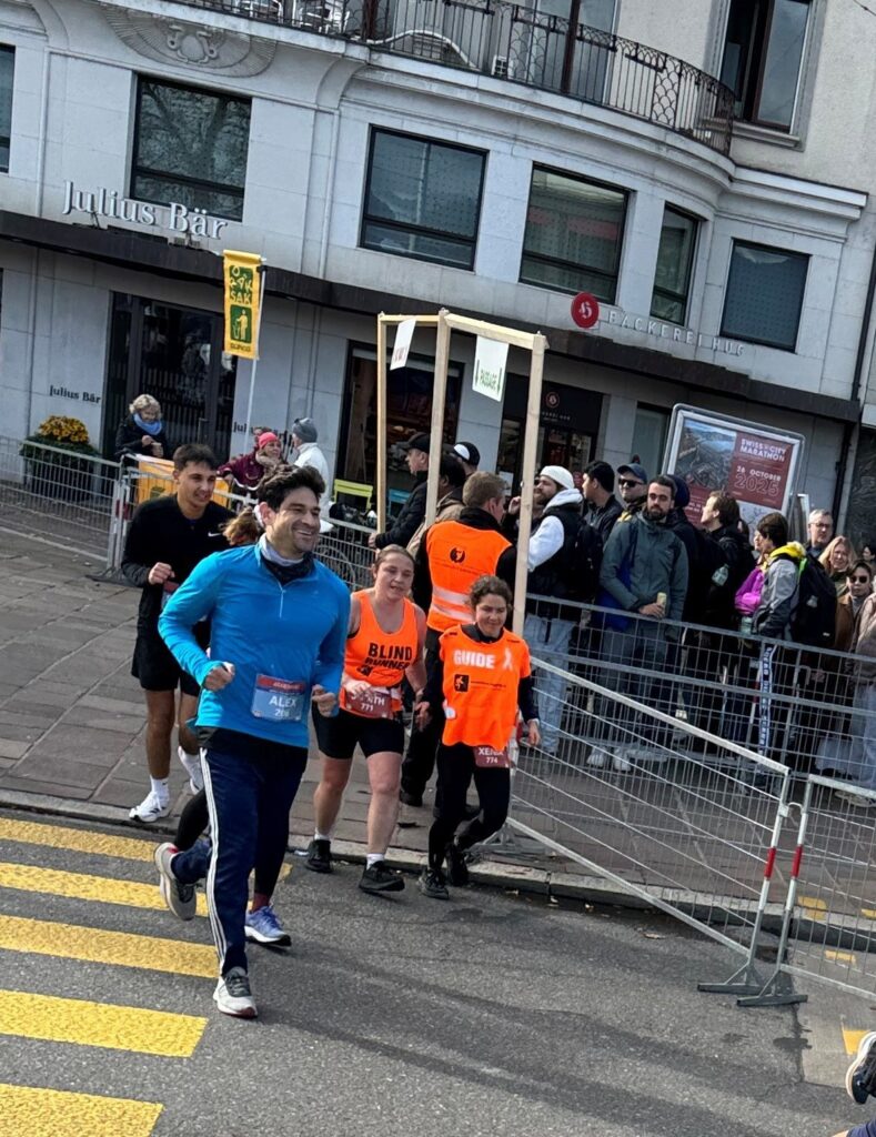 Judith mit Xenia am Swiss City Marathon Luzern 2025