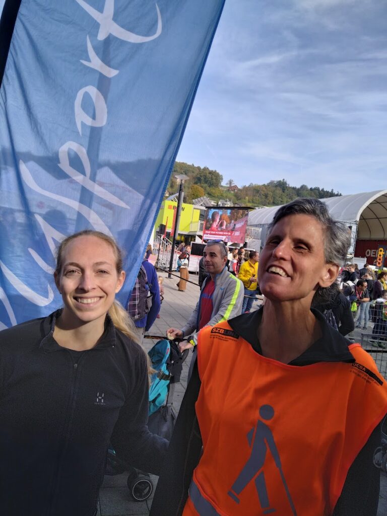 Tandemfoto Denise mit Valerie am Luzerner Marathon 2022