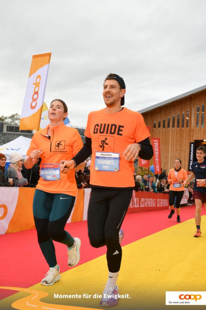 Jacqueline mit Kevin am Swiss City Marathon Luzern 2025