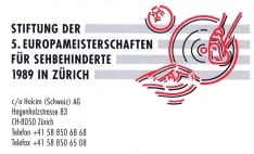 Logo vom Sponsor "Stiftung der 5. Europameisterschaften für Sehbehinderte 1989 in Zürich"