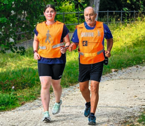 Tandem am Joggen: Bild aus dem Quartierkurier3/2026