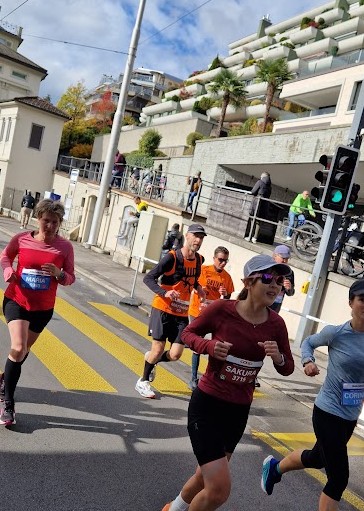 Steff mit Matthias am Swiss City Marathon Luzern 2025